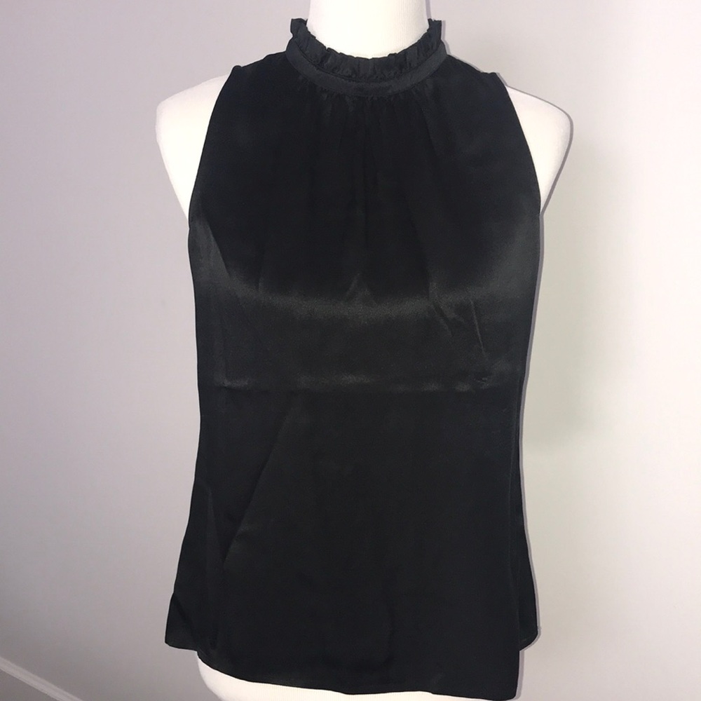 Black silk top